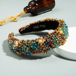 Gorgeous Luxury Blue Crystal Designer Headband